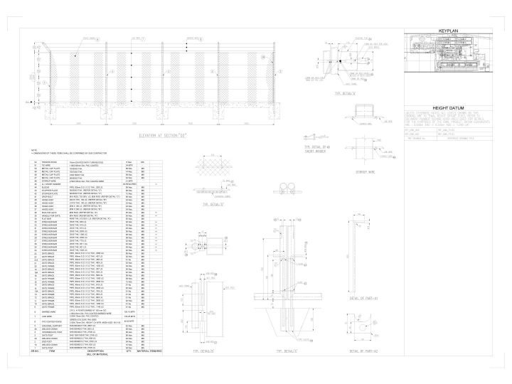 Structural Steel Fencing detailing at Asia Infotech