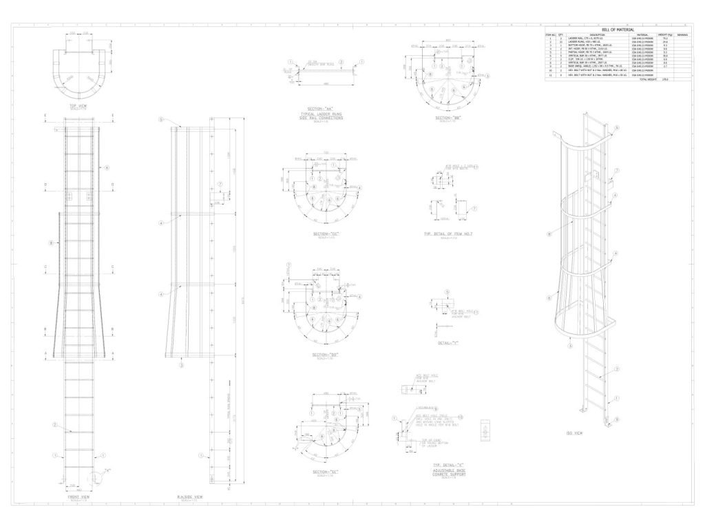 Ladder Chart Engineering Structural Ladder Detailing | Asia Infotech