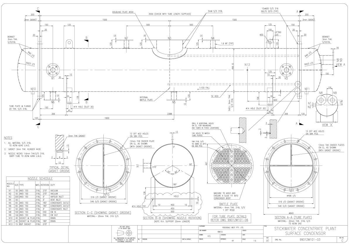 Heat Exchanger Drafting Services at Asia Infotech