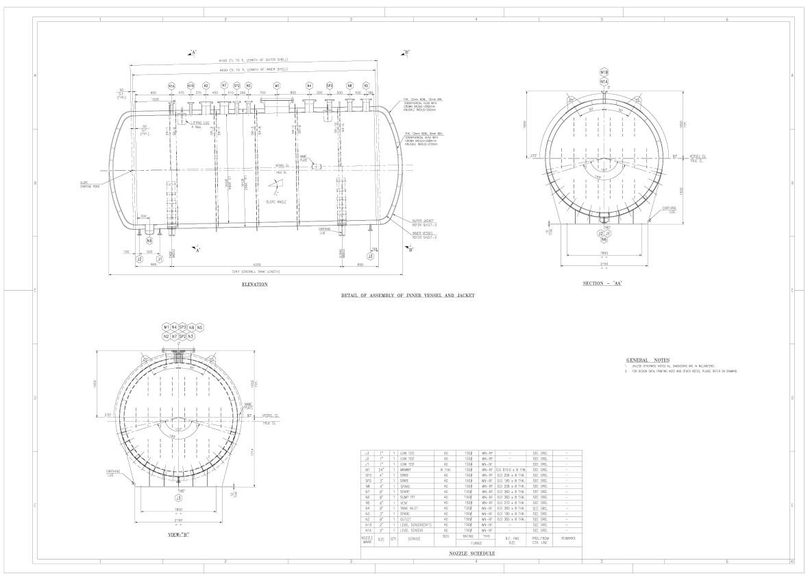 Tank Design and Drafting at Asia Infotech